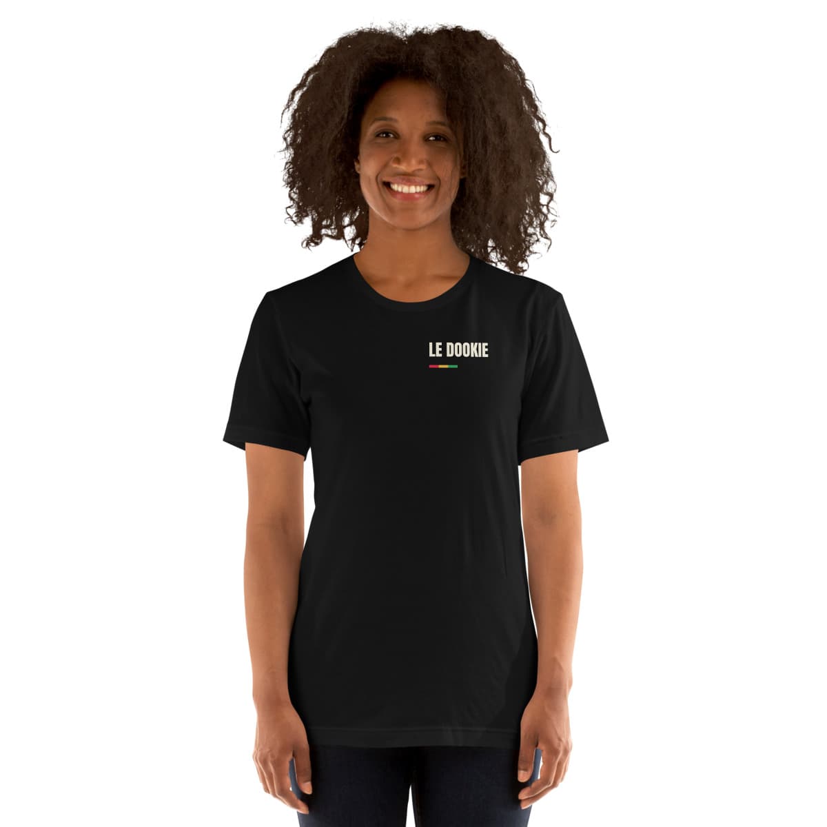 The Three Loves tee: a mockup from the printer.